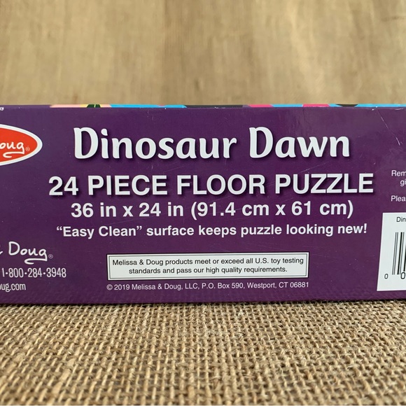 MELISSA & DOUG 24 Jumbo Piece Floor Puzzle Dinosaur Dawn 2’ x 3’ Ages 3+ - Picture 7 of 7